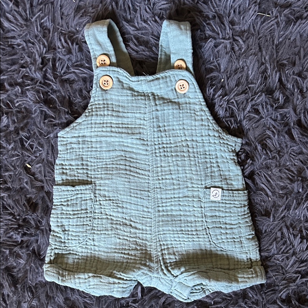 Little Planet Green Overall Bibs 3M